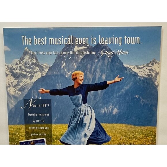 Sound of Music VHS Release Print Ad Vintage 90s THX Home Video - Picture 4 of 5